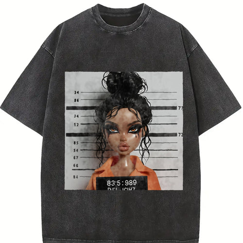 - A Unique Doll Vintage Washed T-Shirt - product view