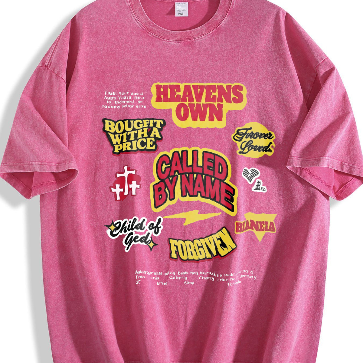Christian Cross Vintage Washed T-Shirt - product view