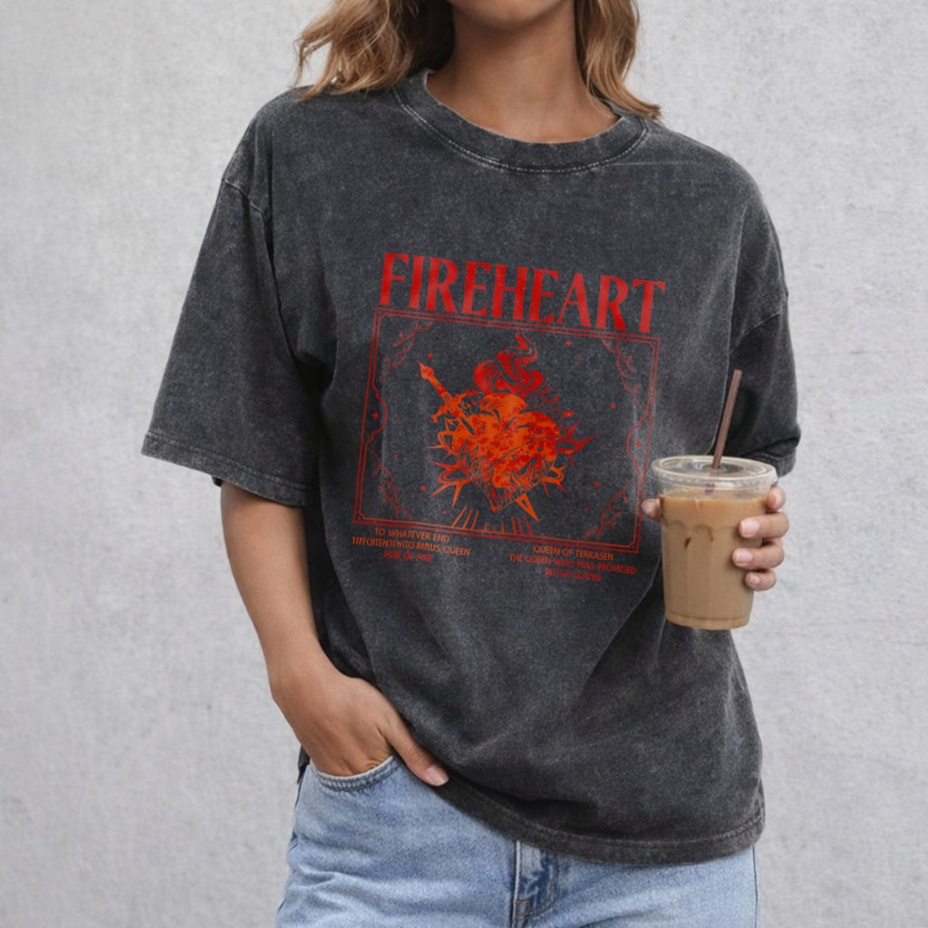 Fireheart Comfort Colors Shirt, Aelin Galathynius Shirt, To Whatever End Tshirt, Throne Of Glass Merch, Bookish Shirt, Bookish Gift