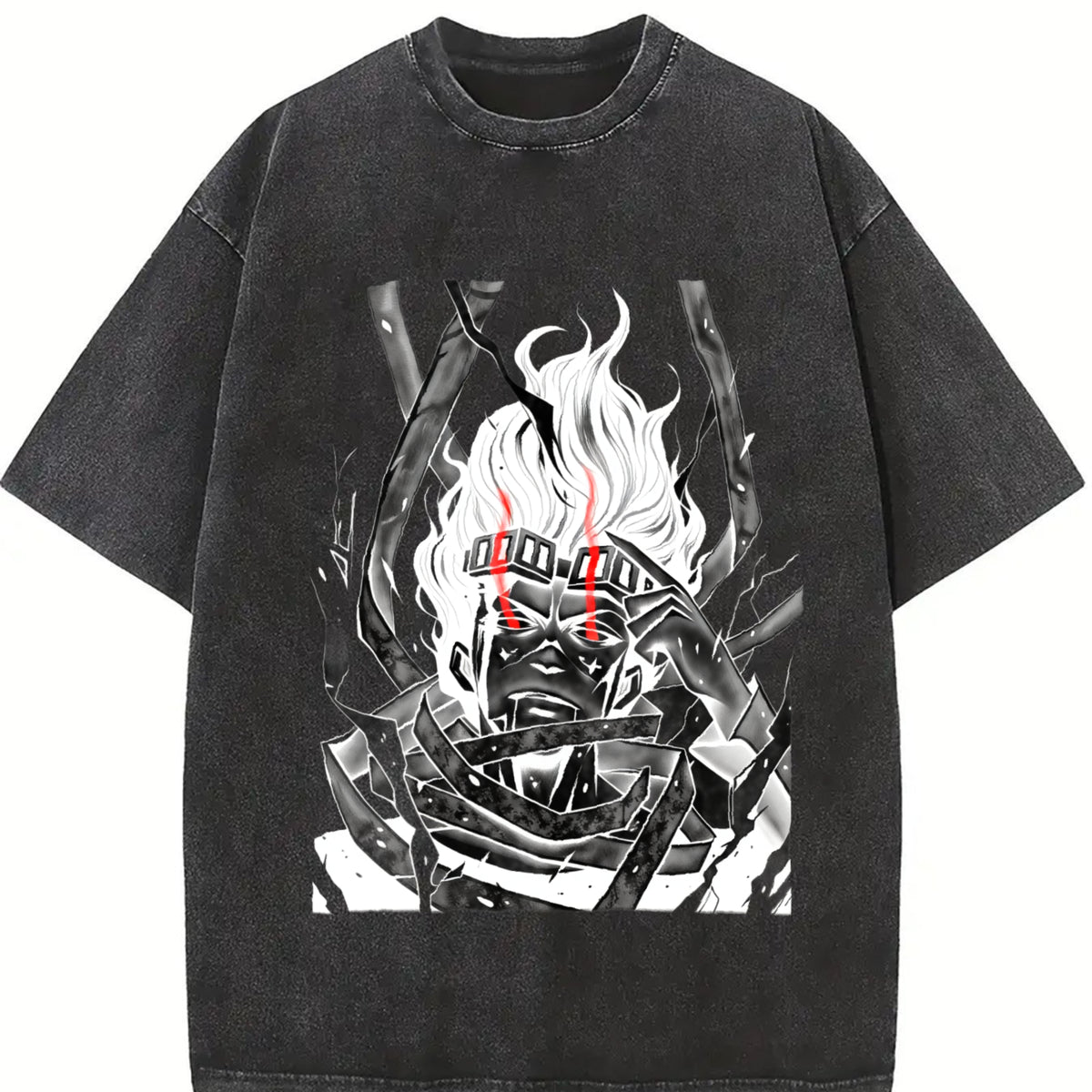Shota Aizawa My Hero Academia Anime Double Printed Vintage Washed Tee Unisex Oversize Anime Manga Washed Heavyweight Cotton T-shirt boyfriend  tees