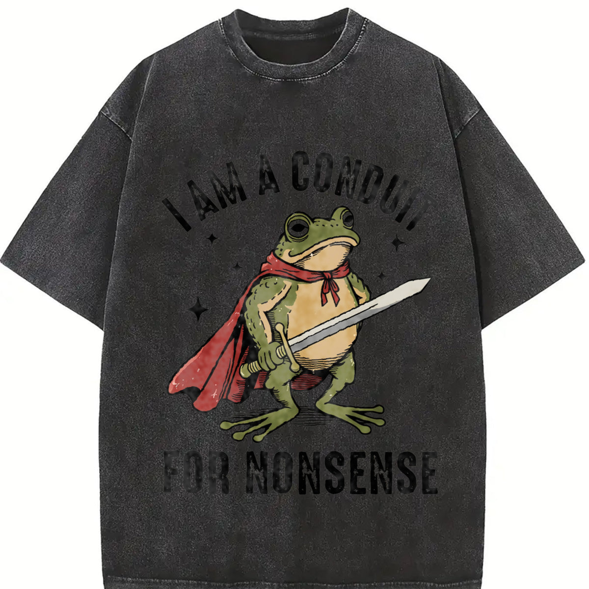 I Am A Conduit For Nonsense Tshirt, Funny Frog Shirt, Weirdcore Sayings Shirt, Fantasy Wizard Magic Shirt, Funny Unhinged Horse Top Womenswear Summer