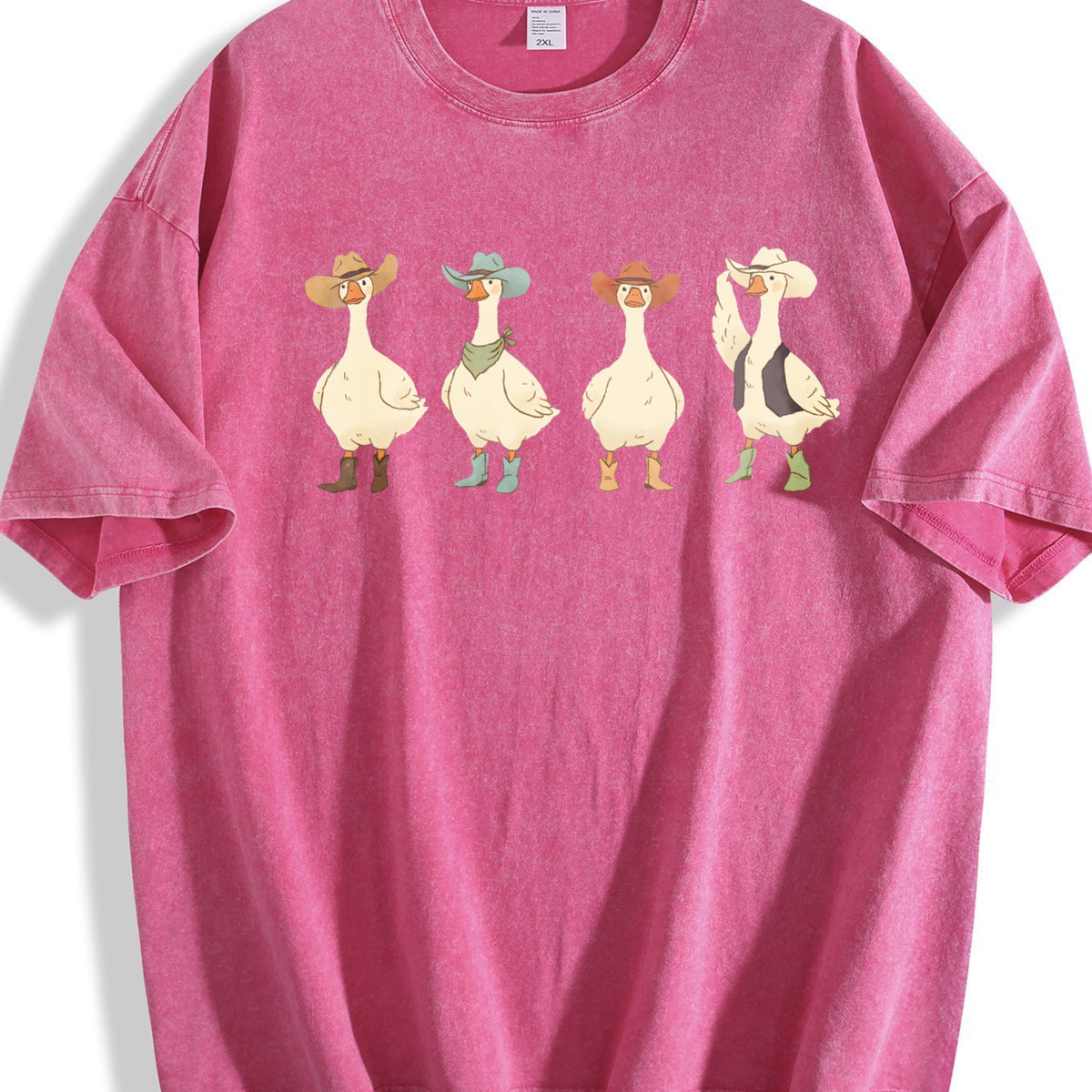 Western Cowboy Goose Lineup Vintage Washed T-Shirt - product view