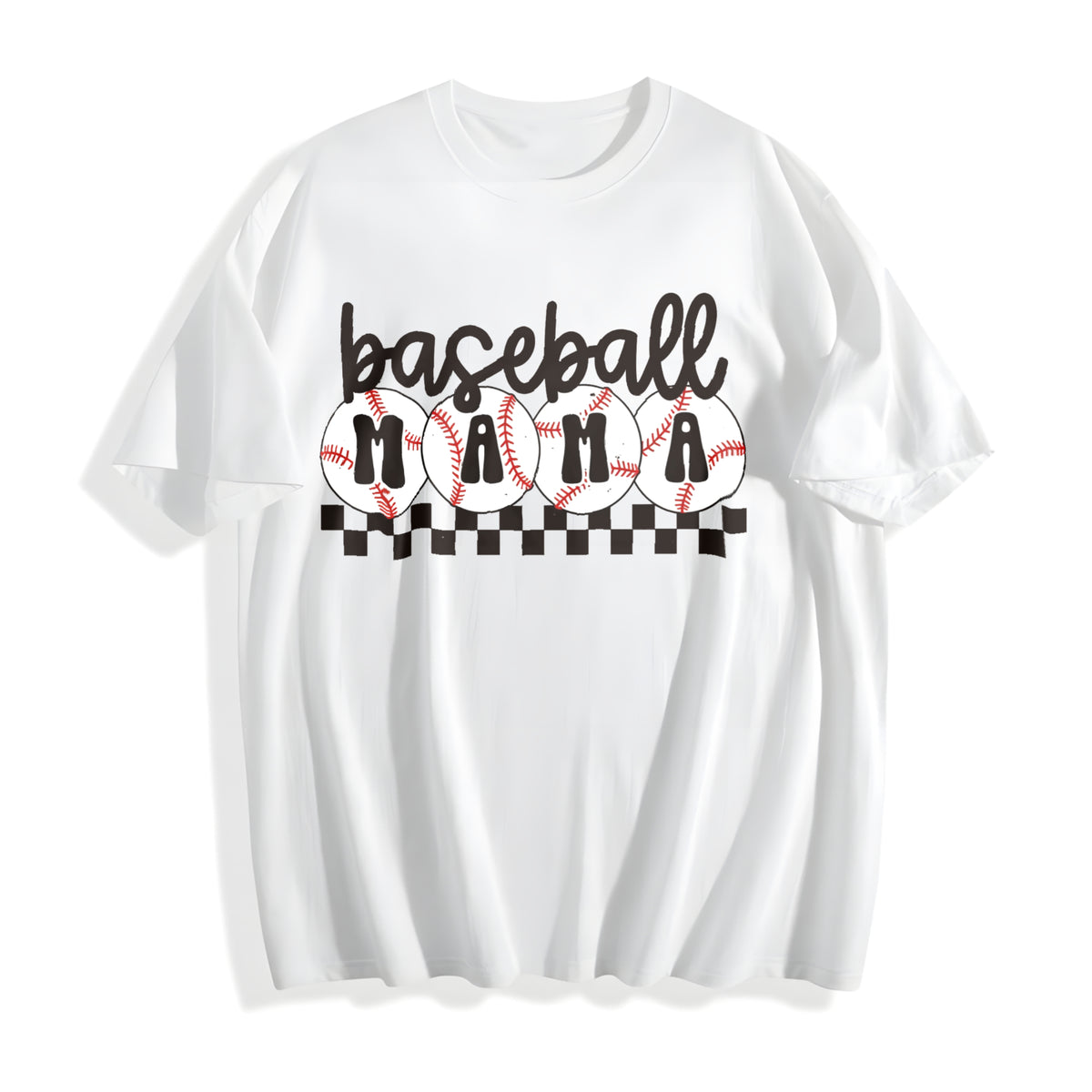 Baseball Mama Cotton T-Shirt - product view