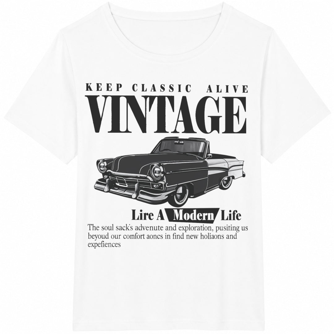 Teen Girl Clothes Car Cotton T-Shirt - product view
