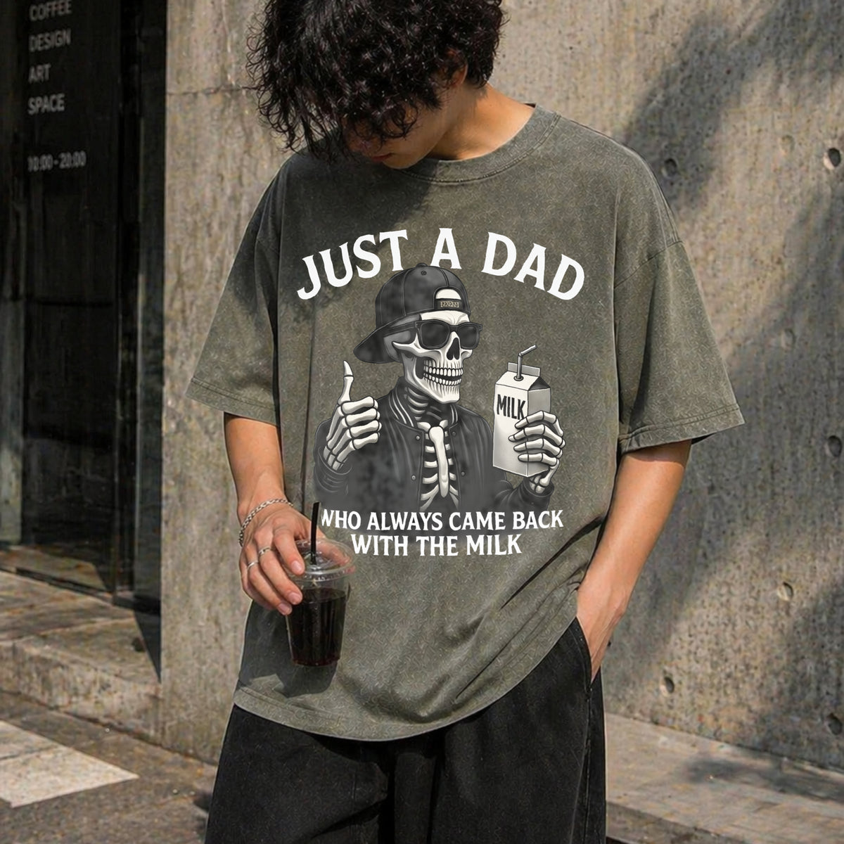 Funny Dad Vintage Washed T-Shirt - product view