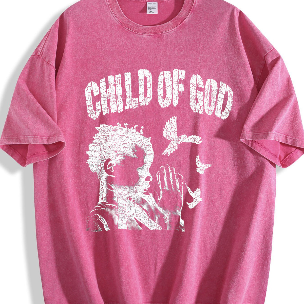 Child Of God Praying Dove Vintage Washed T-Shirt - product view
