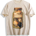 Cat Vintage Washed T-Shirt - Beige