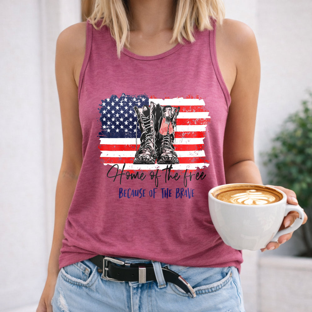 Home Of The Free Because Of The Brave Women's Tank Top - product view