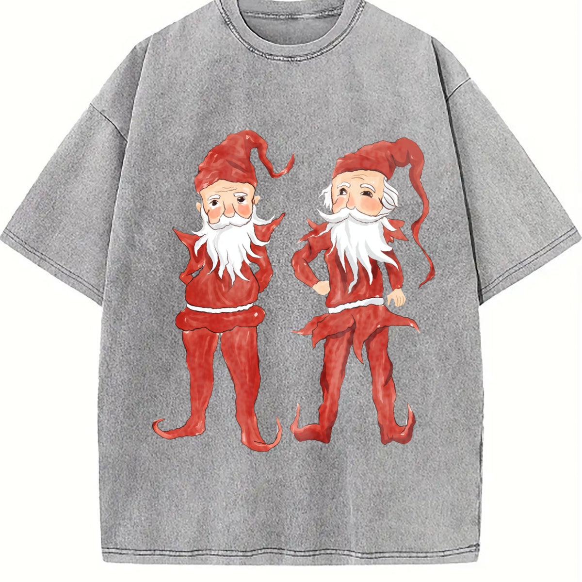 Christmas Elves Teenager Vintage Washed T-Shirt - product view
