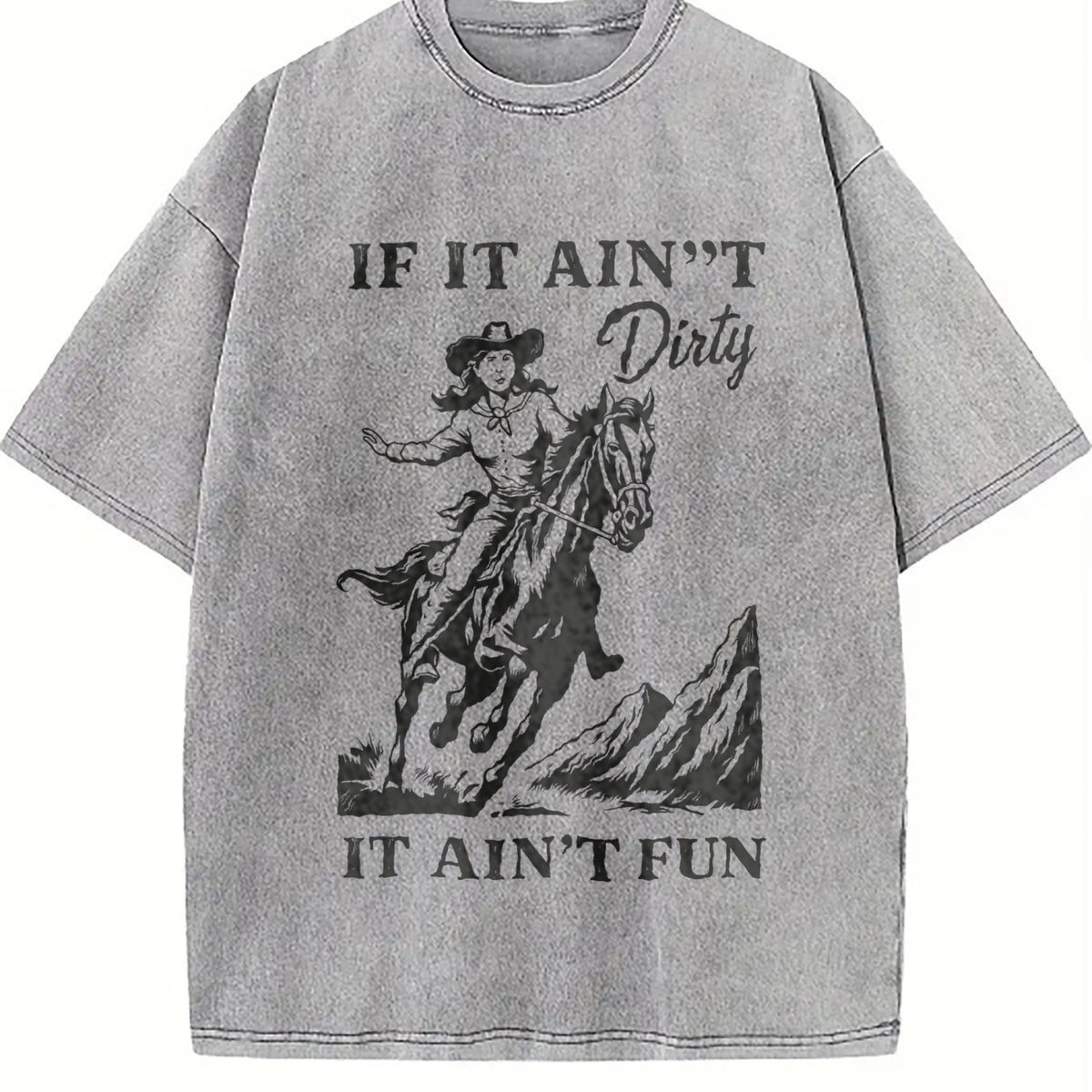 Western Cowgirl Vintage Washed T-Shirt - product view