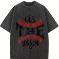 Sports Game Day Tshirt - Faux Glitter Tis The Season Baseball Shirt - Sports Team Mom Family Tee & Sweatshirt Shortsleeve Top, Casual Outfits Women