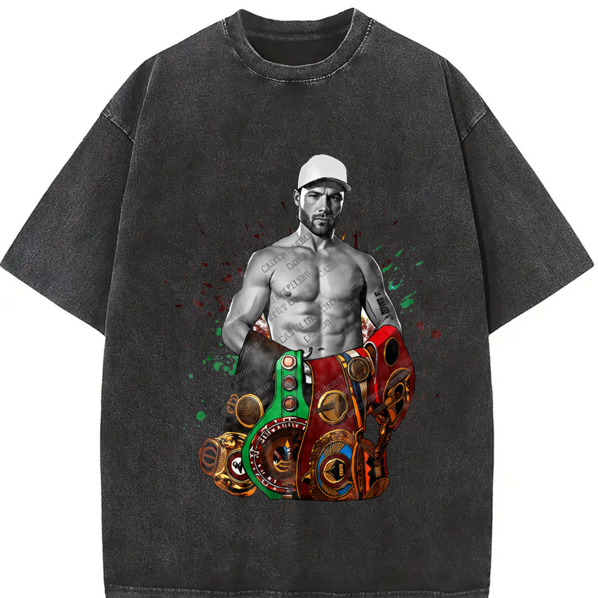 Alvarez Undisputed Champion Mexico Goat Boxing Vintage Style Graphic Design T-Shirt Crewneck Cotton