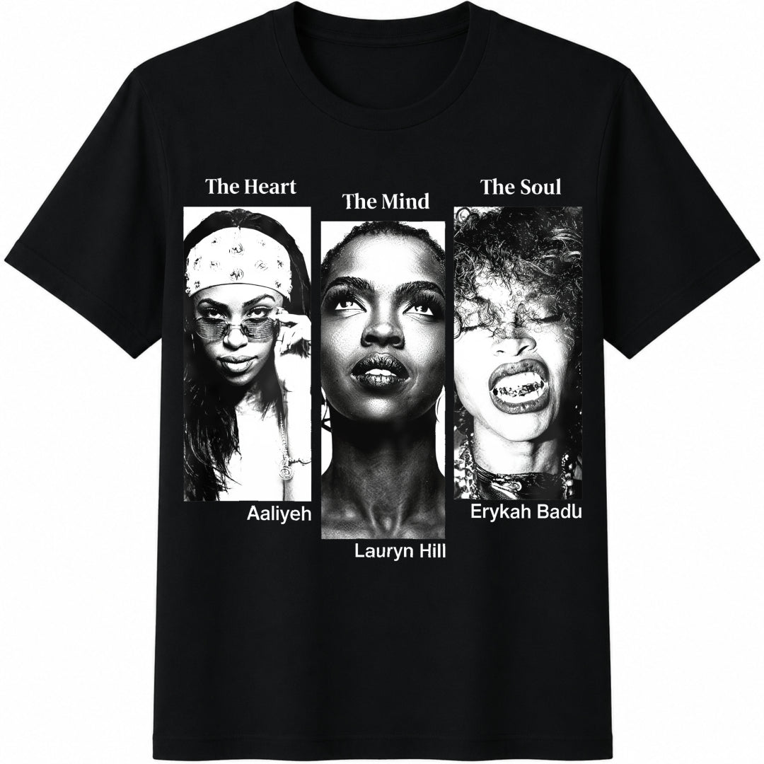 Legendary Singers And Actors Music Song Erykahe Badu Lauryne Cotton T-Shirt - Black