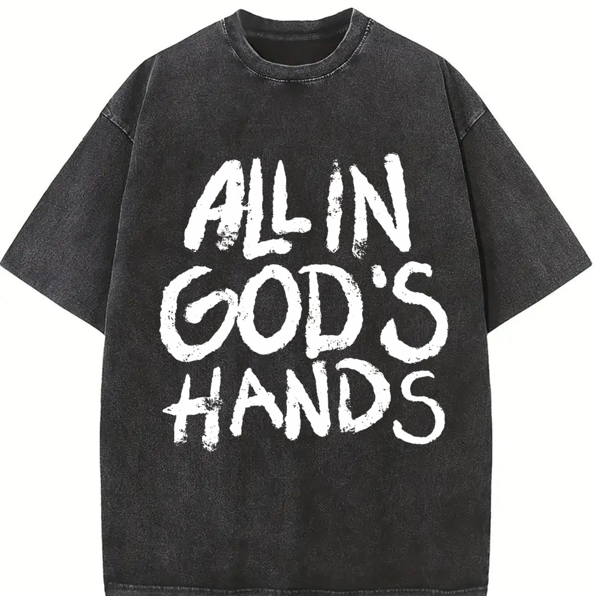 All In God's Hands Faith Vintage Washed T-Shirt - product view