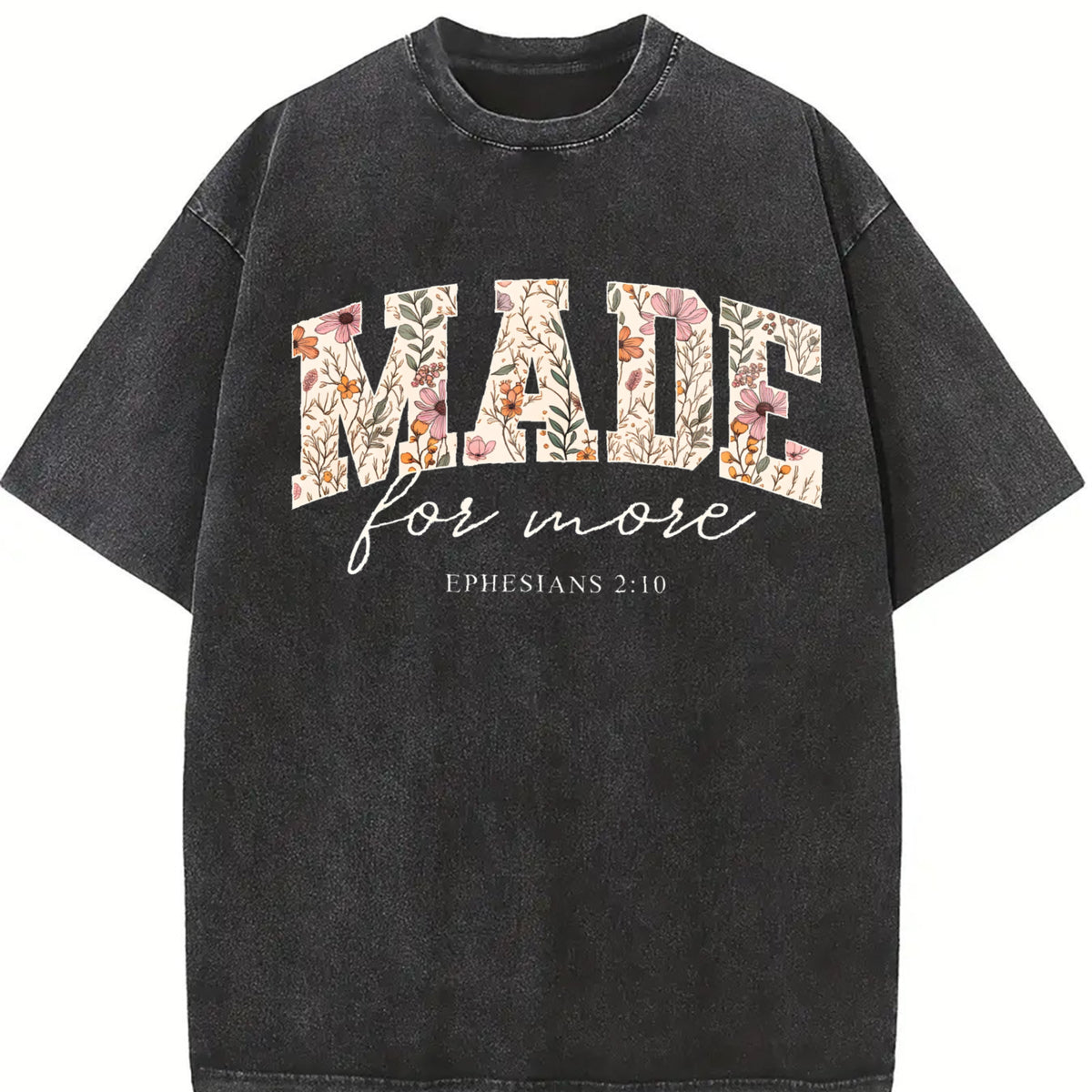 Women's Floral & Letter Print Round Neck Tee, Trendy Casual Short Sleeve T-shirt for Daily Everyday Wear, Ladies Clothes for All Seasons, Top