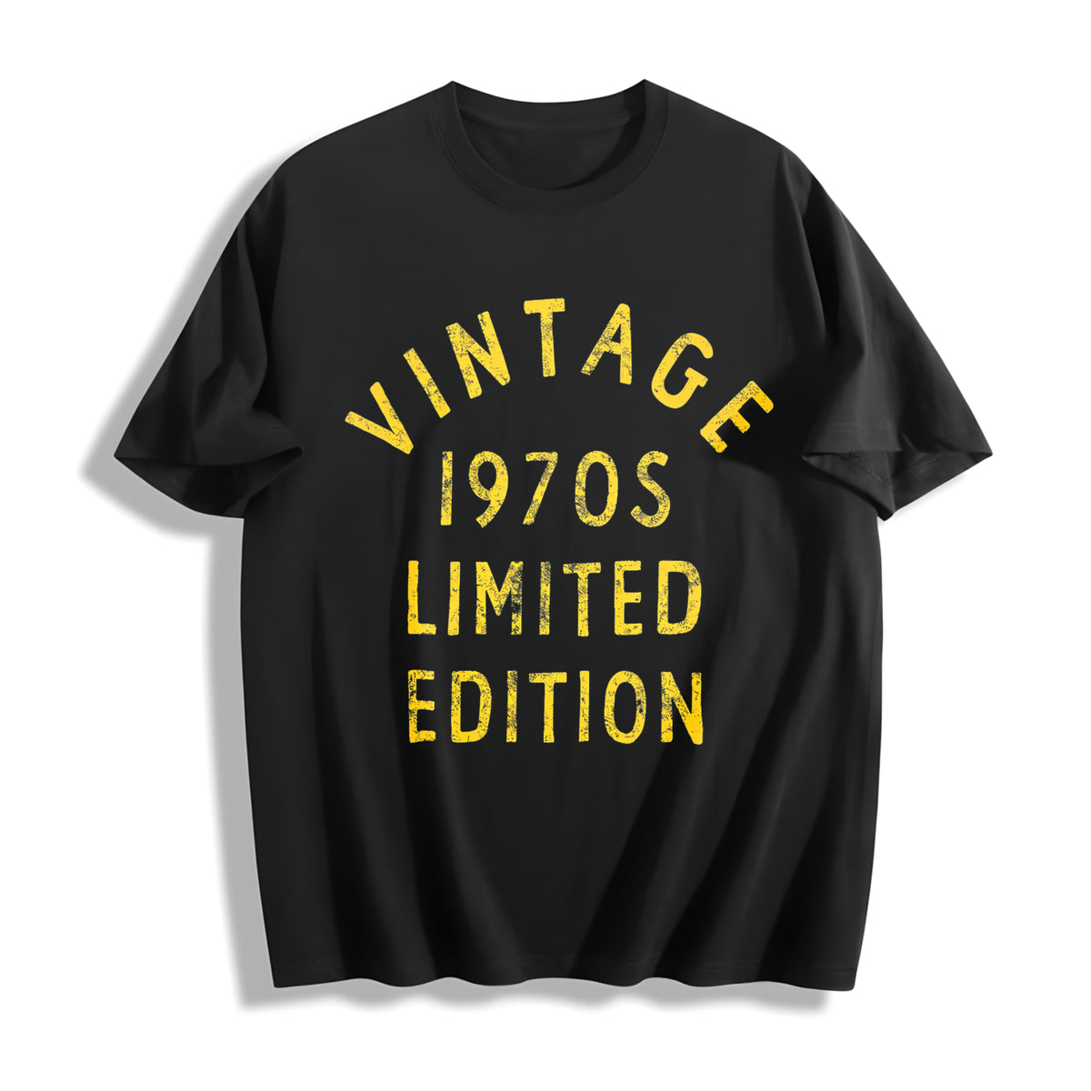1970s Edition Funny Cool 1970 Theme Classic For Guys Funny Cotton T-Shirt - Black
