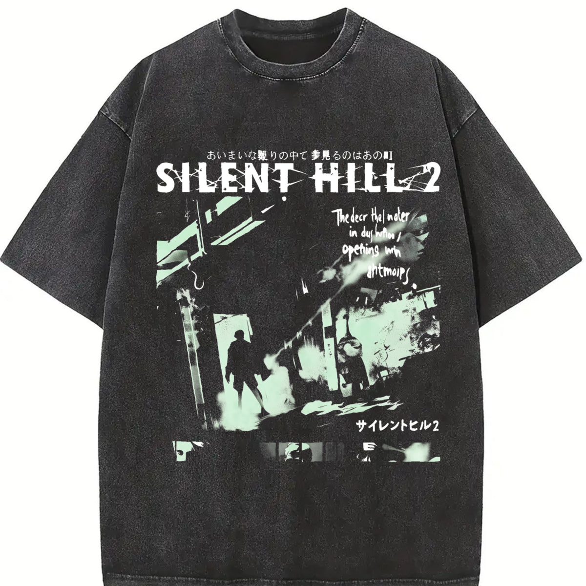 valentine shirts Silent Hill 2 Graphic Print T-Shirt, 100% Cotton Crew Neck Tee, Casual Short Sleeve Knit Fabric Top for Men, All-Season Regular Fit Streetwear