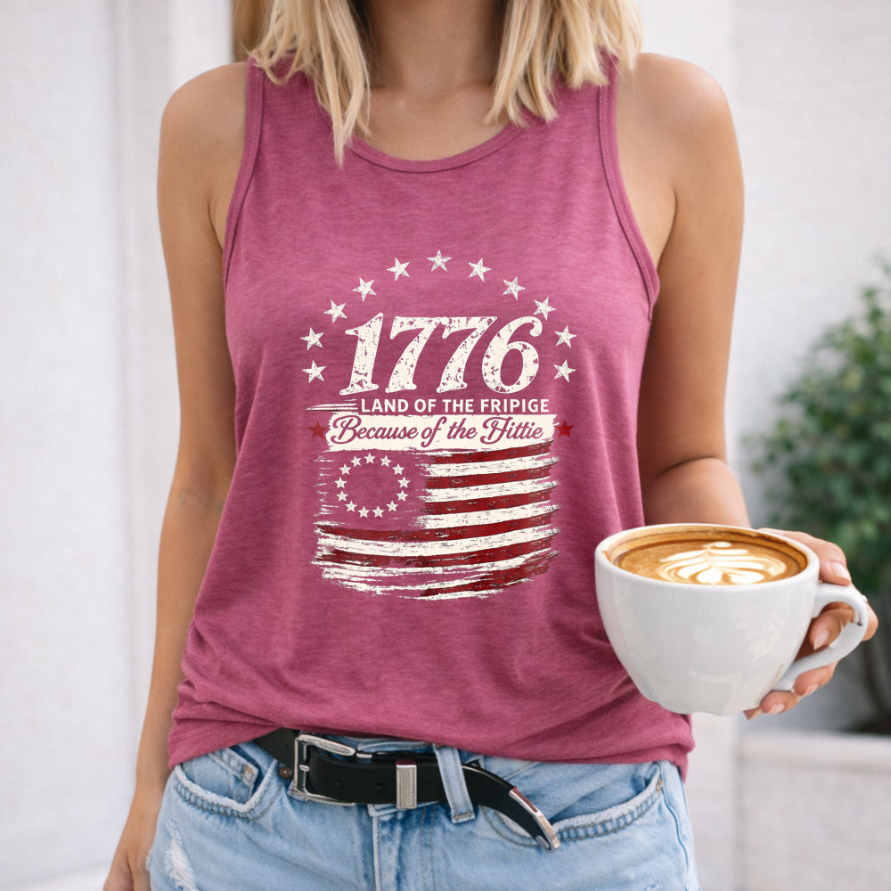 1776 Land Of The Free Because Of The Brave Women's Tank Top - product view
