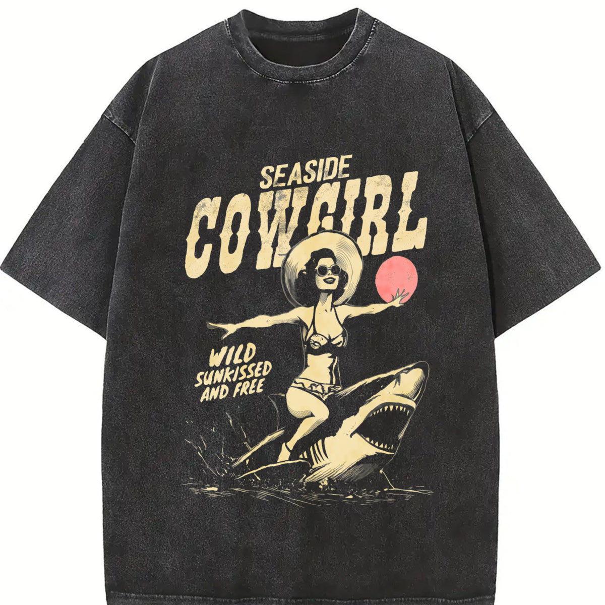 Seaside Cowgirl Vintage Washed T-Shirt - product view