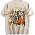 Just Waiting For Halloween Vintage Washed T-Shirt - Beige