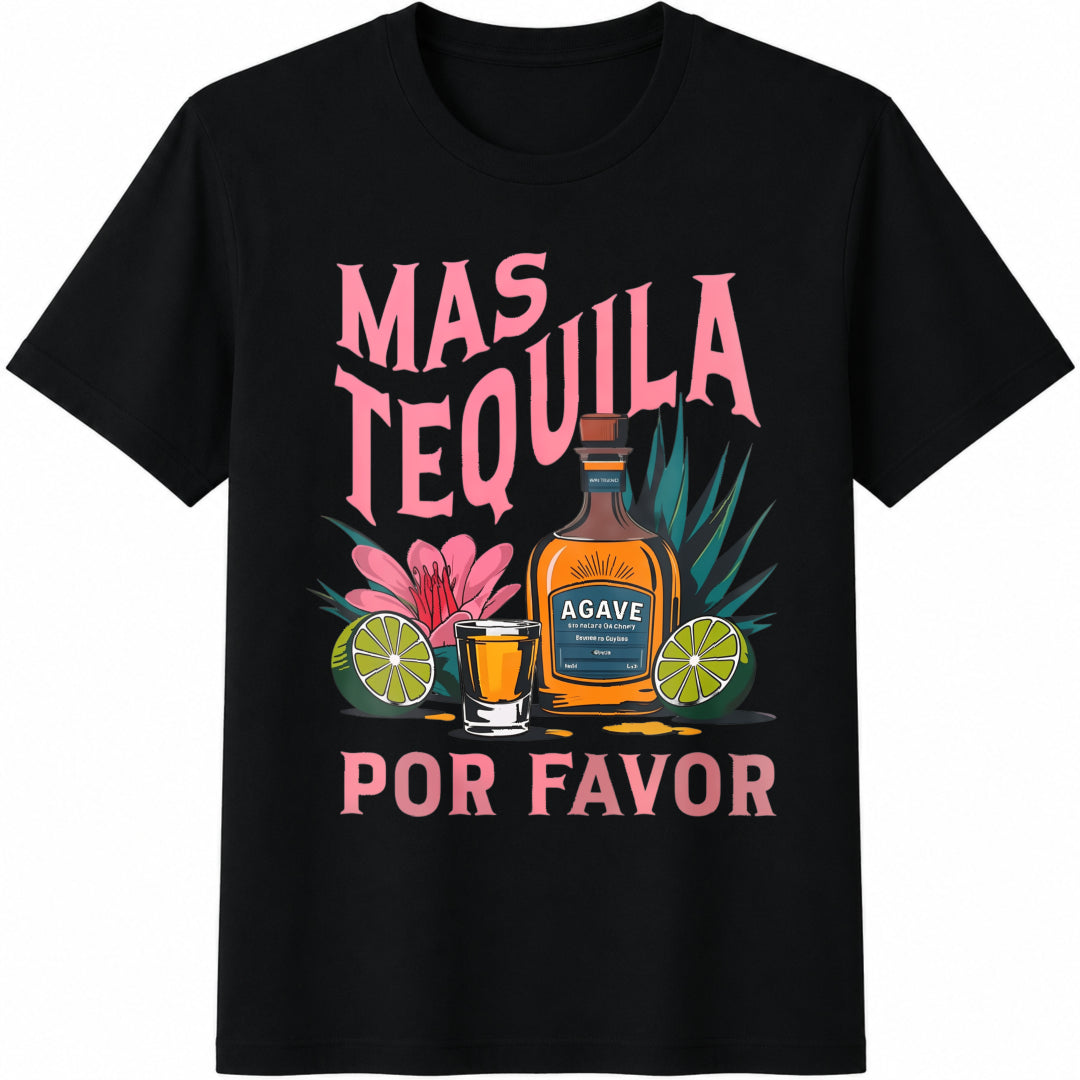 Tequila Cocktail Margarita Glass Beverage Lemon Flower Tree Cotton T-Shirt - Black