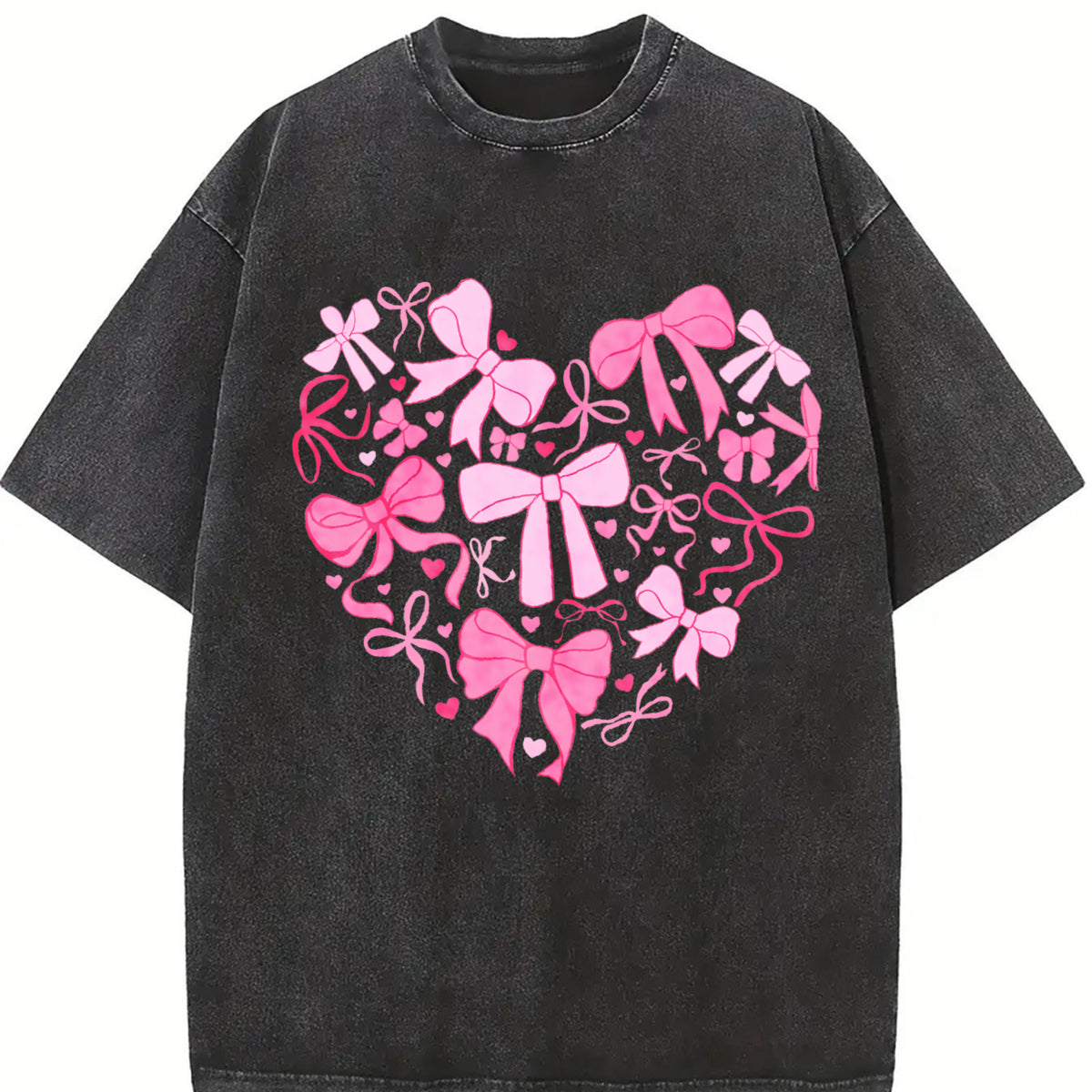 Coquette Valentine Heart Tshirt, Valentines day Shirt, Valentine Bow Tee Top Womenswear Streetwear Summer Casual