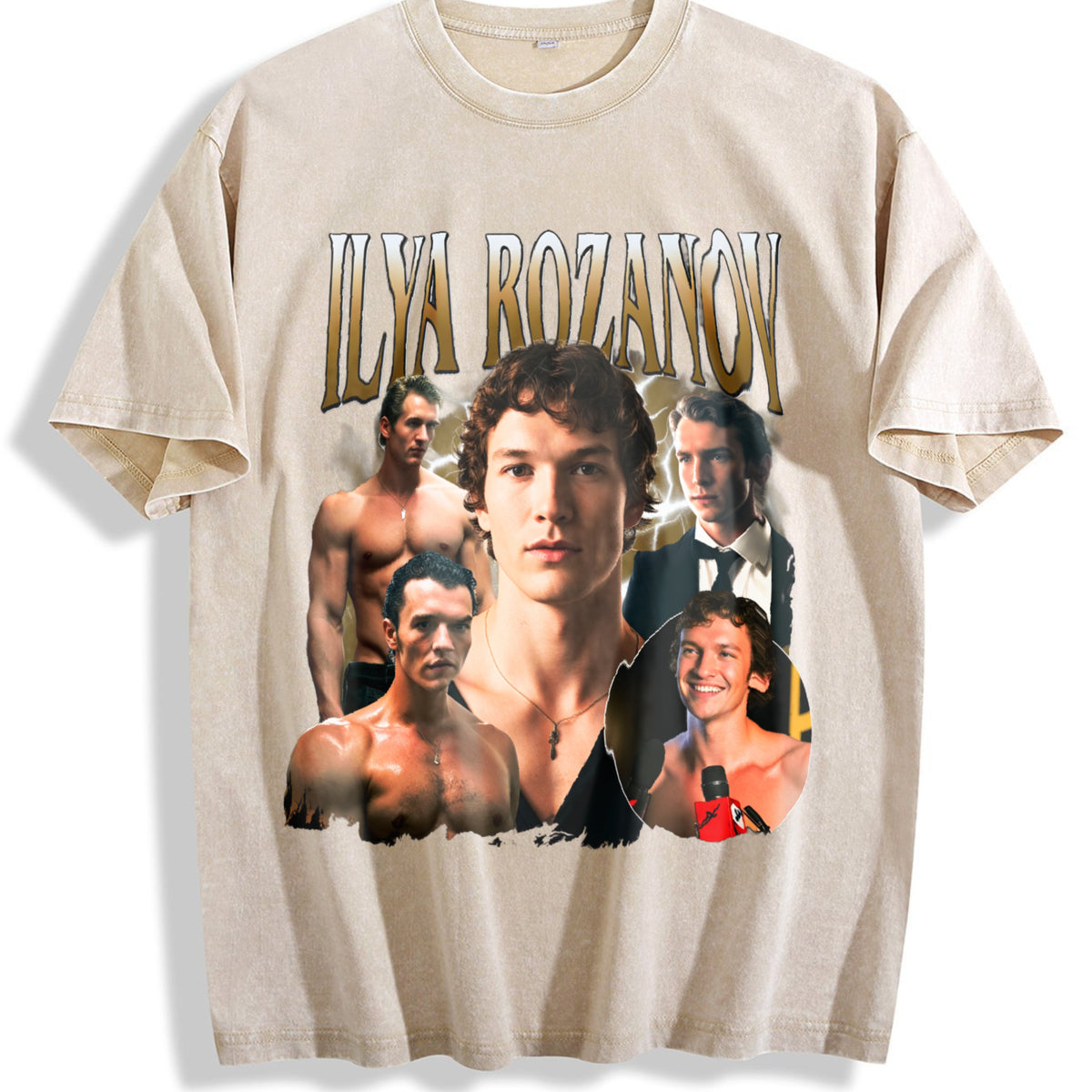 Heated Rivalry Bootleg Vintage Washed T-Shirt - Beige