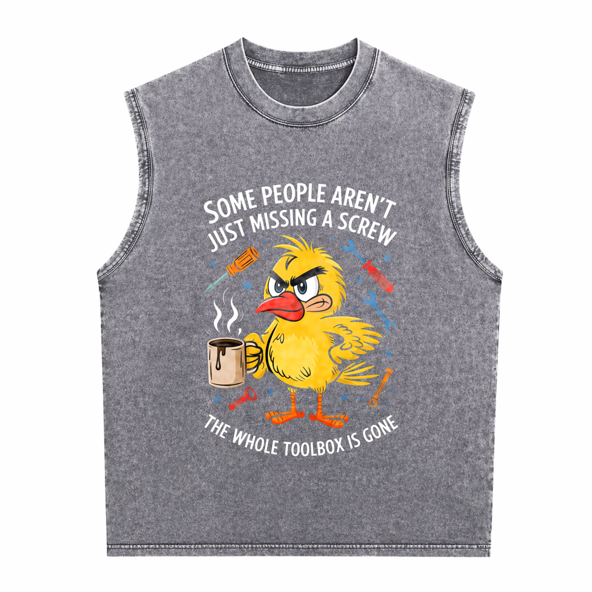 Some People Aren't Just Missing A Screw Men's Washed Tank Top - product view