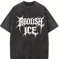 Abolish ICE Anti ICE Shirt S~5XL Oversize Unisex Washed T-Shirt for Women and Men's Unisex Fit Batik Cotton Oversize Streetwear Menswear  Super Soft Pre-Shrunk