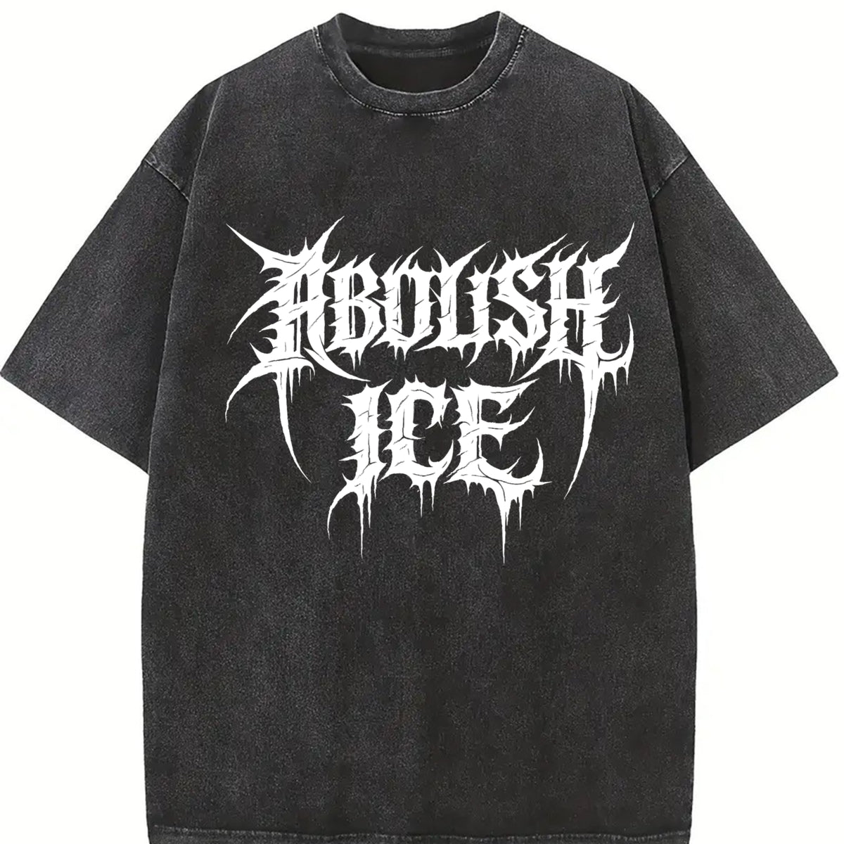 Abolish ICE Anti ICE Shirt S~5XL Oversize Unisex Washed T-Shirt for Women and Men's Unisex Fit Batik Cotton Oversize Streetwear Menswear  Super Soft Pre-Shrunk