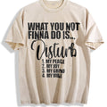 One 100 Percent Front With Bold Statement Vintage Washed T-Shirt - Beige