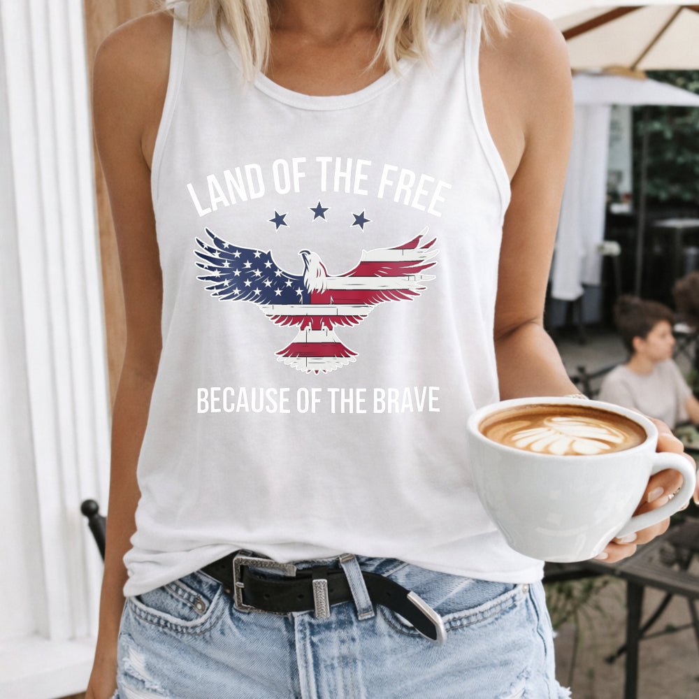Land Of The Free Because Of The Brave Women's Tank Top - product view