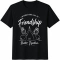 International Friendship Day Cotton T-Shirt - Black