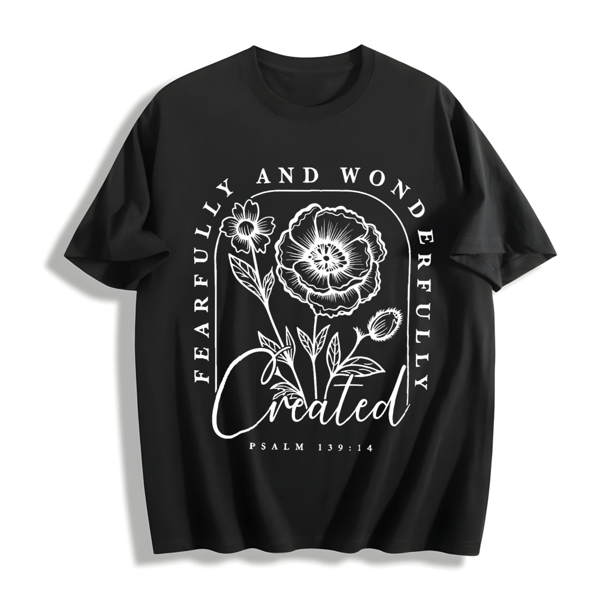 Religious Cotton T-Shirt - Black