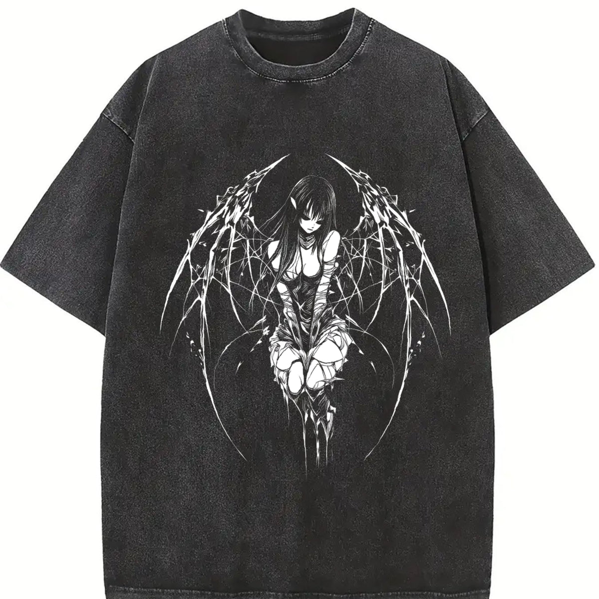 valentine shirts Gothic Y2k Anime Angel Cotton Hoodie, Angel Tee, Gothic Hoodie, Black Cotton Hoodie, 2k Clothing, Menswear Oversized Sweatshirts Tops,gym Fans, Clothing,gothes