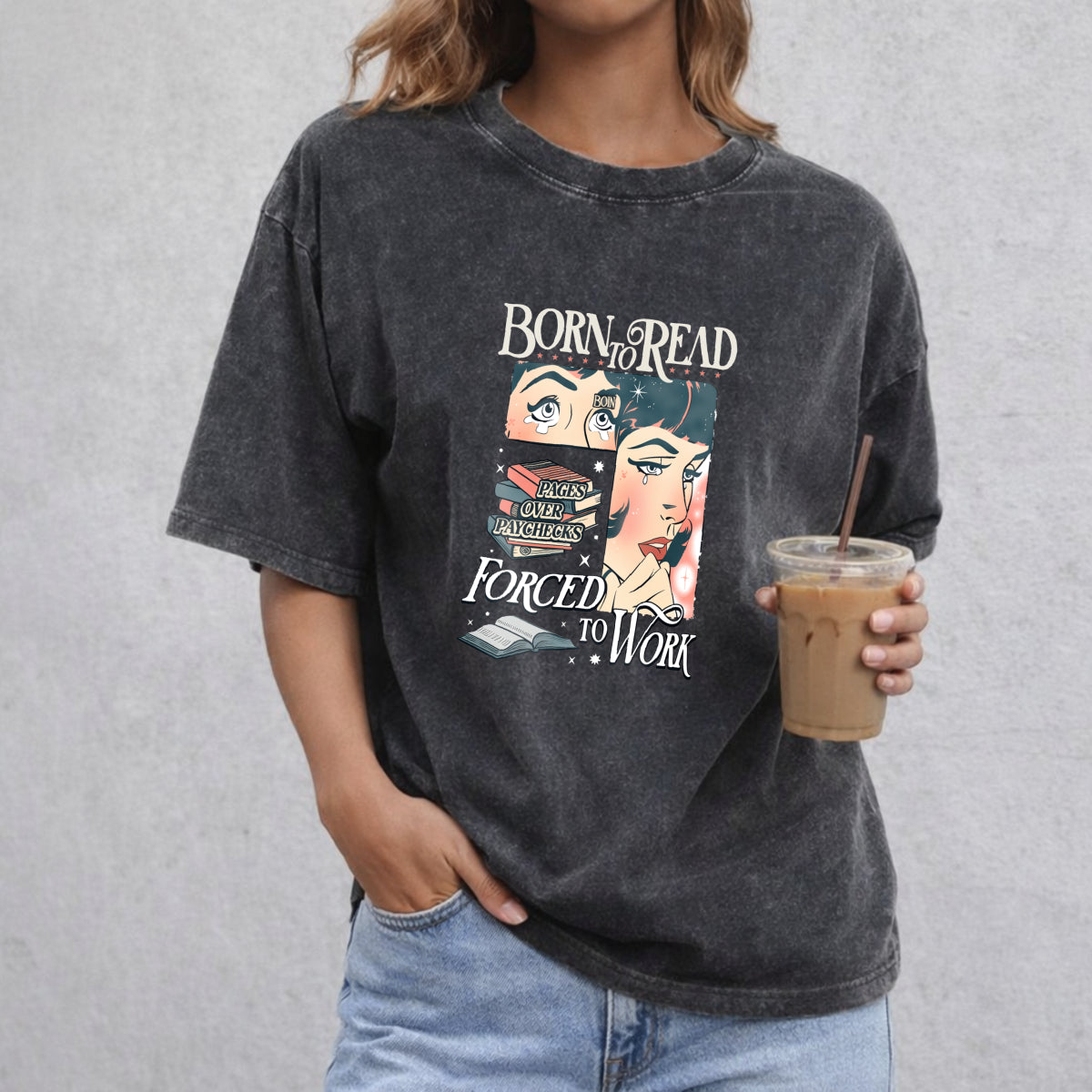 Born To Read Bookish Comfort Colors Shirt, Funny Reader Book Addict, Book Lover, Spicy Books, Dark Romance, Smut Shirt Gift Booktok, Bookish Gift