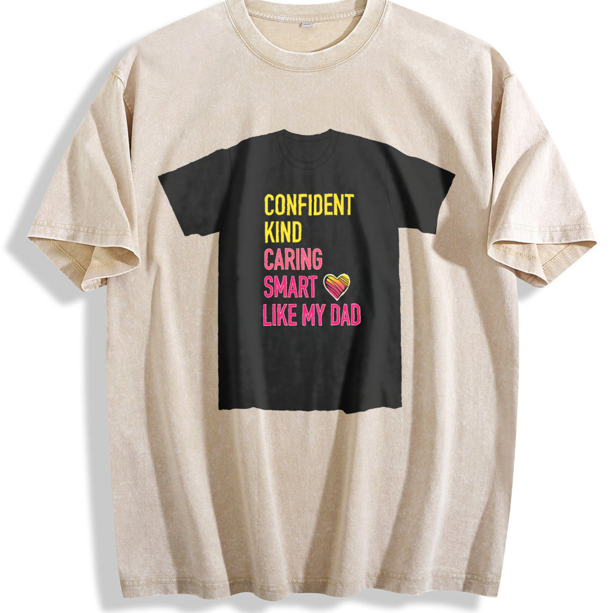 Dad Vintage Washed T-Shirt - Beige