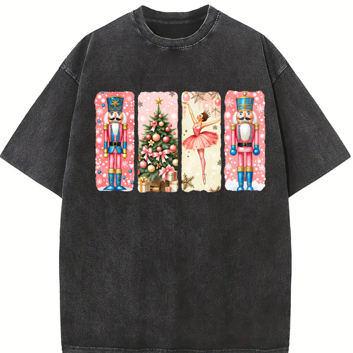 Nutcracker Christmas Vintage Washed T-Shirt - product view