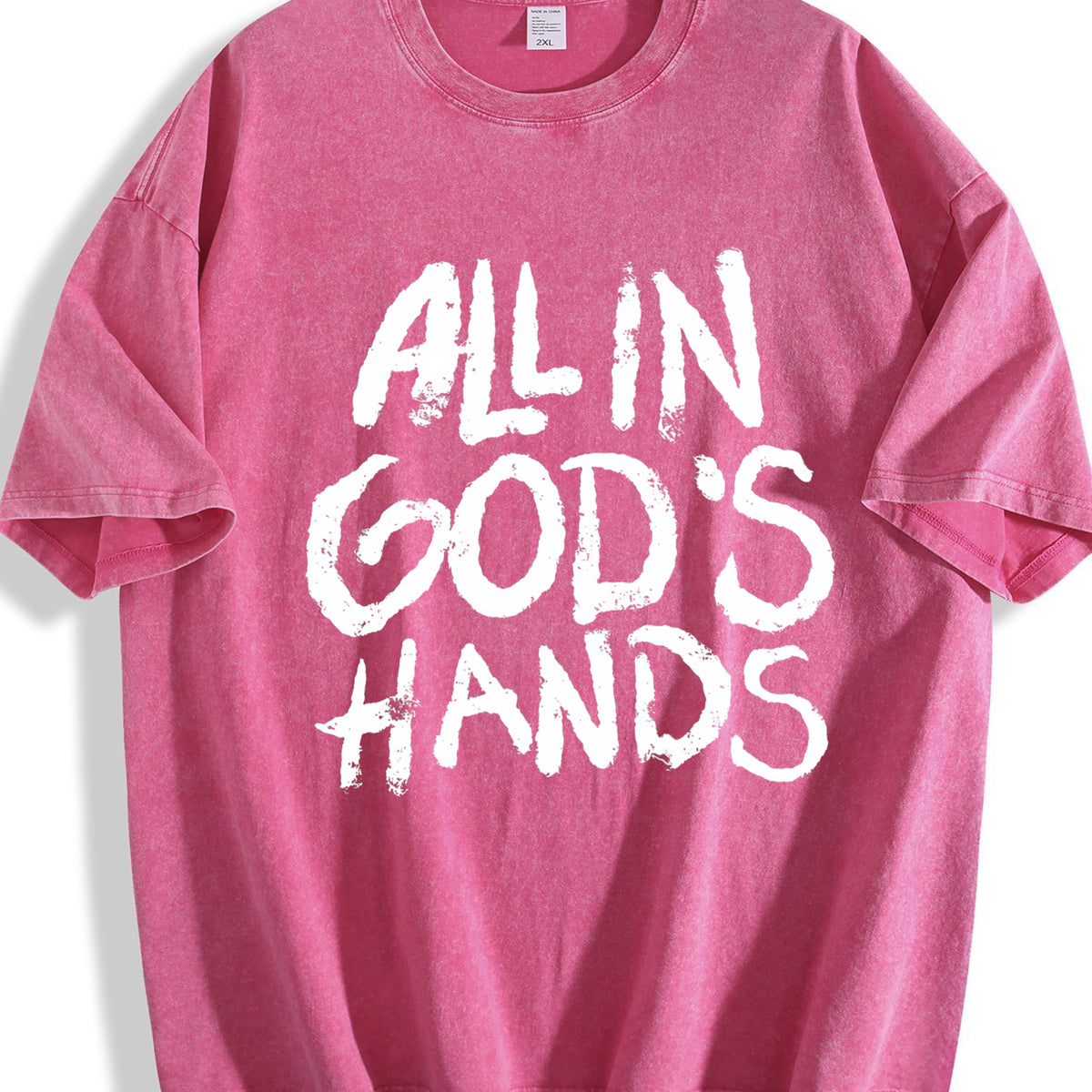 All In God's Hands Faith Vintage Washed T-Shirt - product view