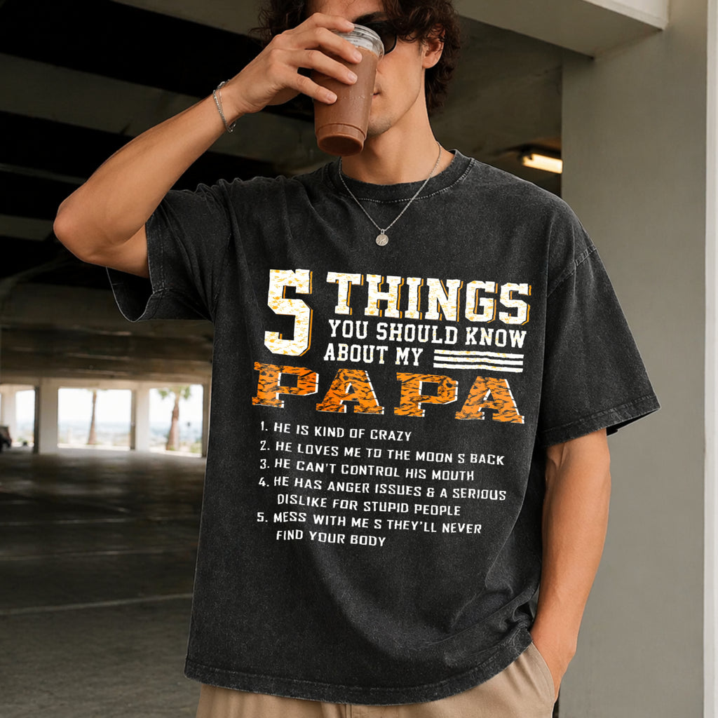 Father's Day Vintage Washed T-Shirt - product view