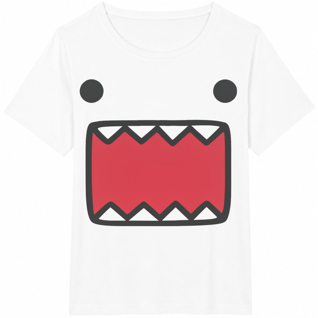 Y2K Domokun Babyface T Crazy Crew Collar Adult100 Cotton T-Shirt - product view