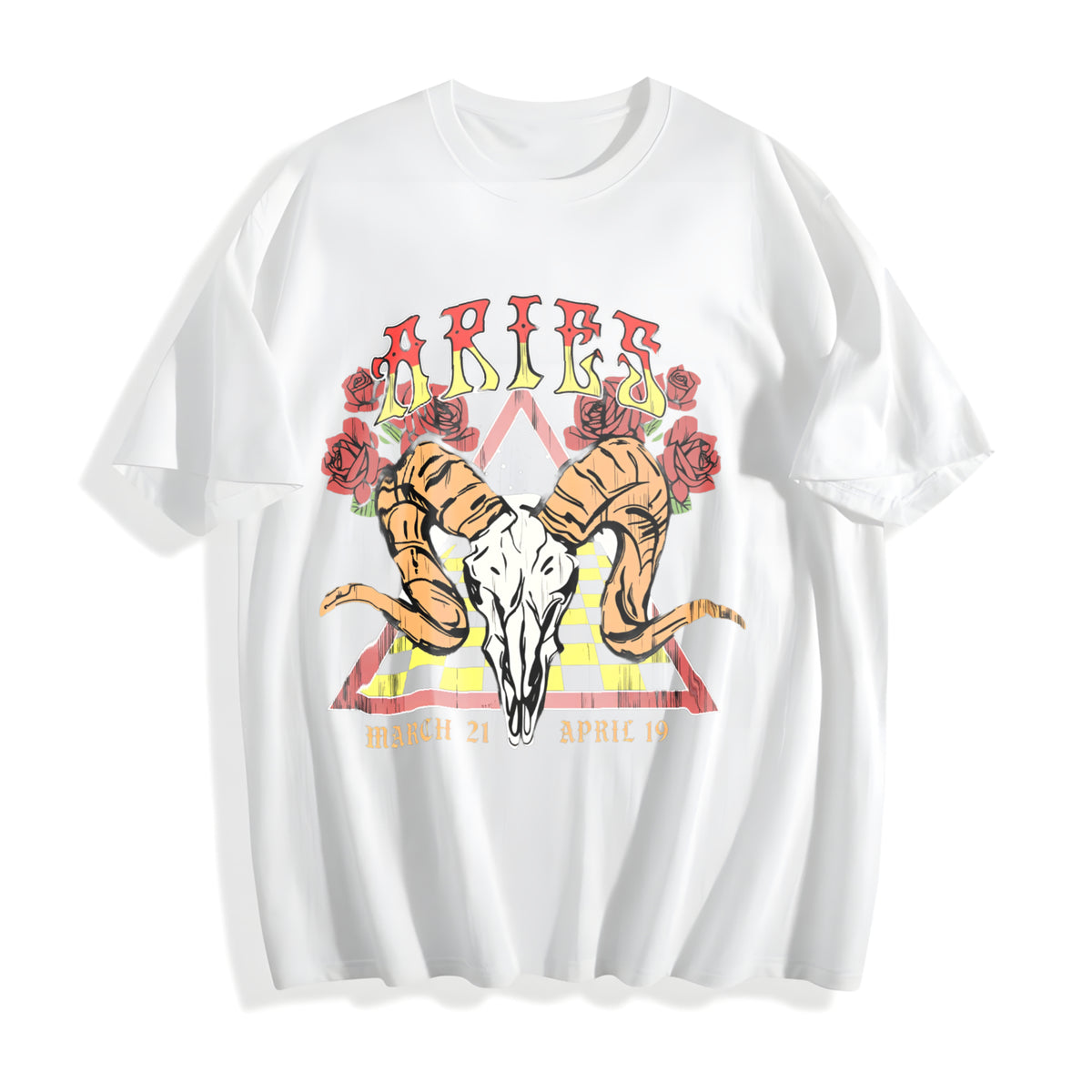 12 Zodiac Astrology Horoscope Star Sign Lucky Charm Birthday Cotton T-Shirt - product view