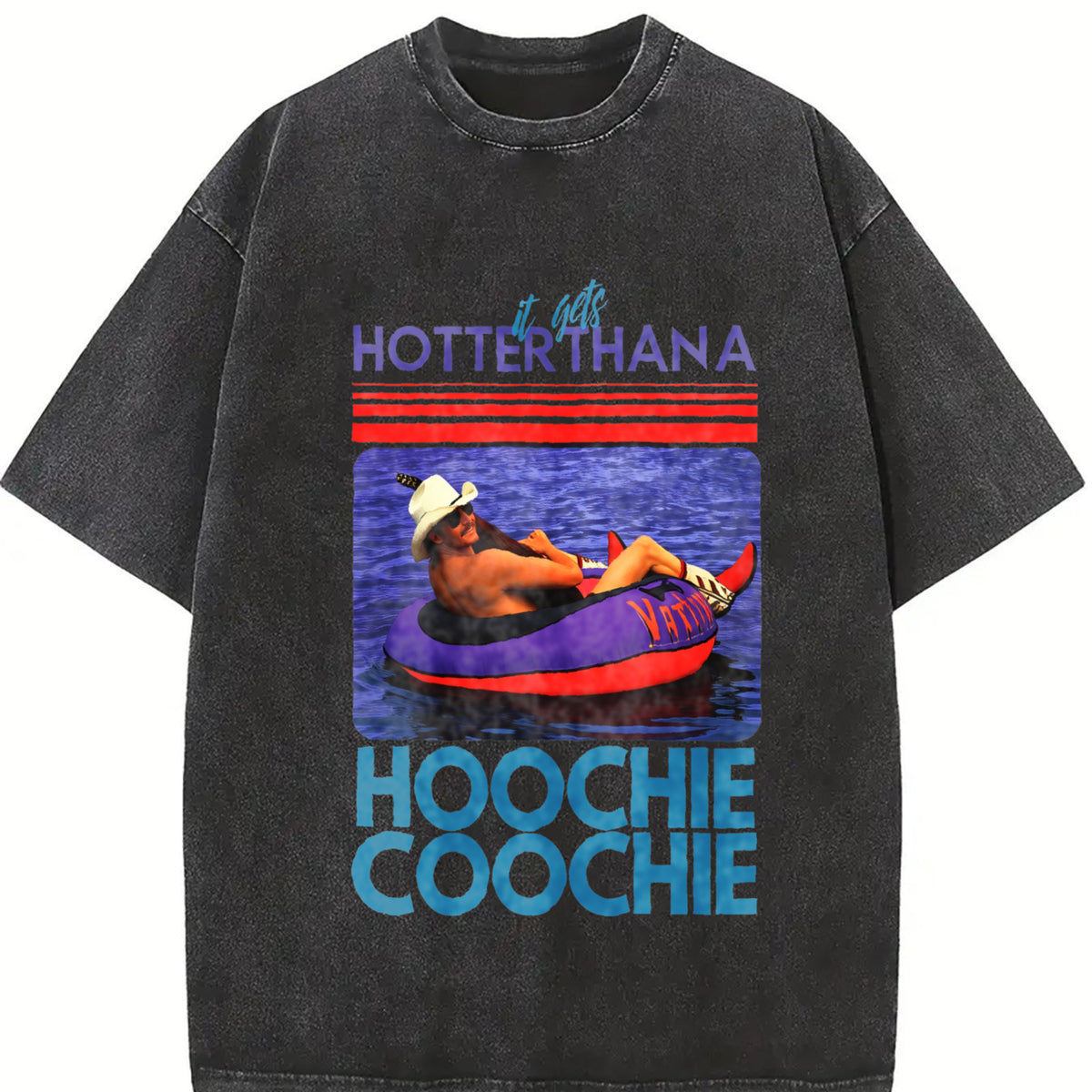 Chattahoochee Jackson Back Design Country Summer Shirt It Gets Hotter Than A Shirt Concert Tee Unisex Short Sleeve Crew Neck Graphic Top
