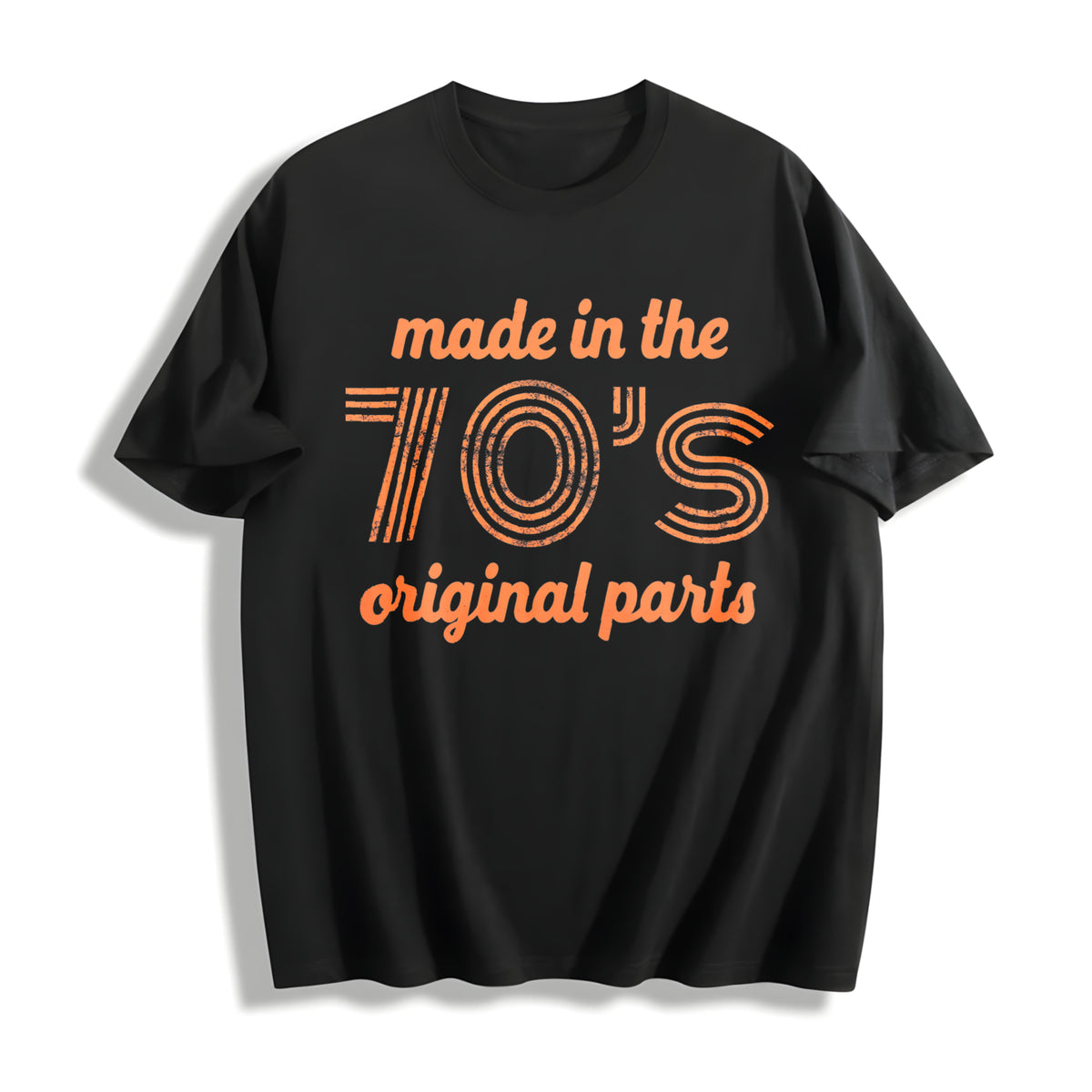 Made In The 70s Original Parts Funny Age Birthday Decade Funny Cotton T-Shirt - Black