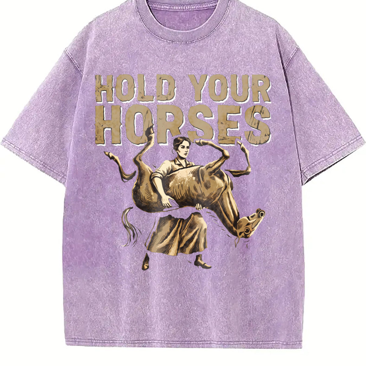 Hold Your Horses Cowboy Frog Vintage Washed T-Shirt - product view