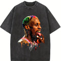 Dennis Tongue Out Hollywood 90's Vintage Design T-Shirt Cotton Menswear Top Basketball