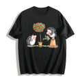 Hedgehog & Hearts - With Hedgehog Love Cotton T-Shirt - Black