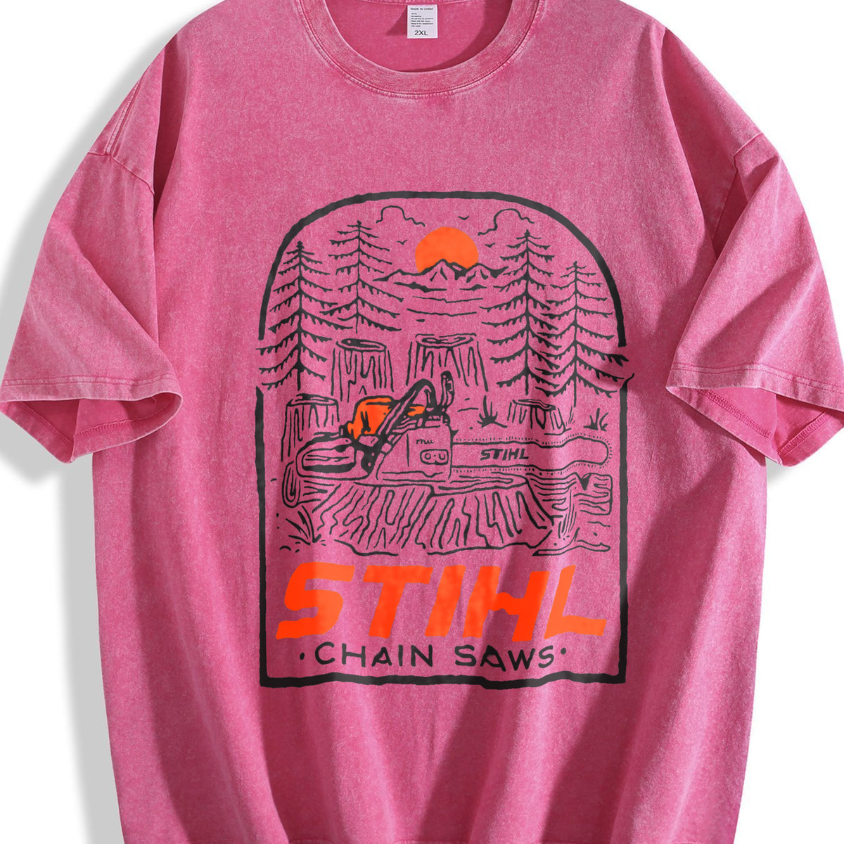 Stihl Chainsaw Forest Vintage Washed T-Shirt - product view