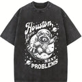 Houston I Have So Many Problems Tshirt, Raccoon In Space Shirt, Retro 90s Graphic Shirt, Vintage Meme Raccoon Top Womenswear Streetwear Summer