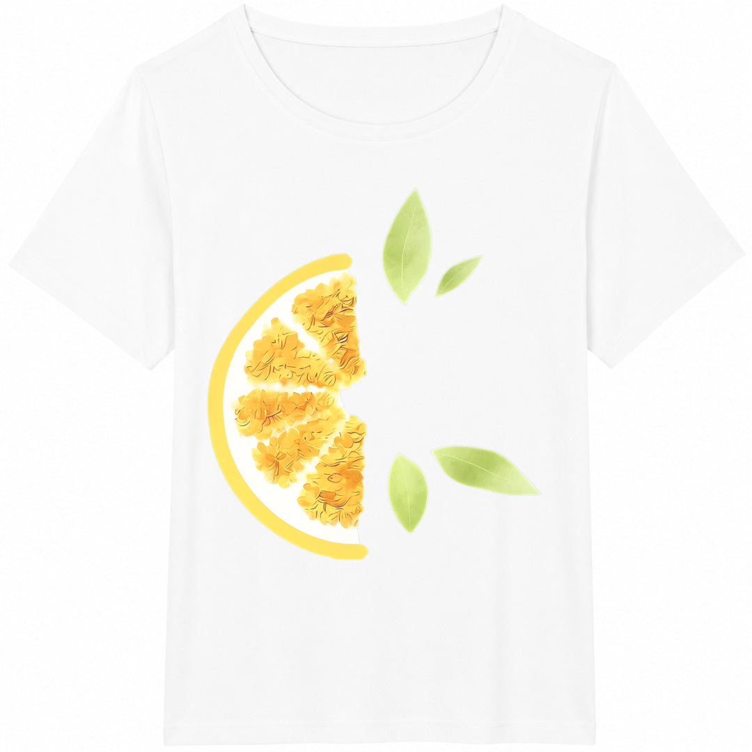 1-piece--watercolor Lemon Slice Cotton T-Shirt - product view